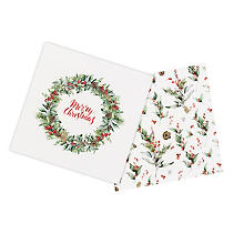 Tissu panel canevas 'Christmas', crème/multicolore