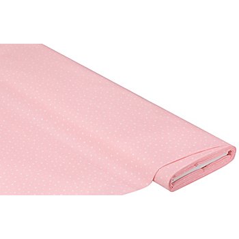 Tissu coton 'à pois' rose/blanc, de la série Mona