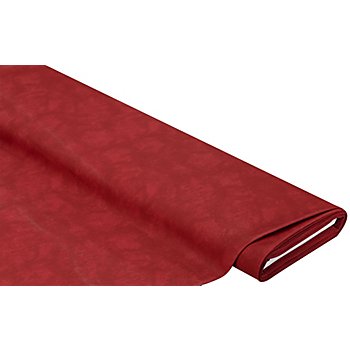 Tissu coton 'moiré', rouge carmin, de la série 'Mona'