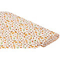 Tissu coton "animaux d&apos;automne", blanc/multicolore, de la série "Mona"