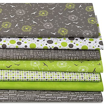 Patchwork- und Quiltpaket 'Limone', grau-/grün-color