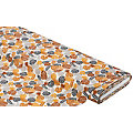 Tissu coton "feuilles tropicales", blanc/marron, de la série "Mona"