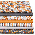 Lot patchwork "tropical", tons terre