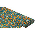 Tissu coton "oranges", pétrole/coloré, série "Mona"