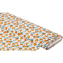 Tissu coton 'oranges', blanc/multicolore, de la série 'Mona'