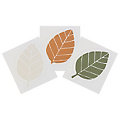 Tissu panel canevas "feuilles", nature/multicolore
