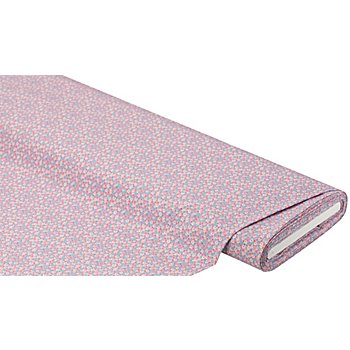 Tissu coton 'millefleurs', rose/bleu clair, de la série 'Mona'