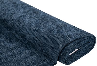 Tissu d‘ameublement chenille, bleu chiné
