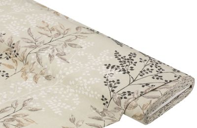 Tissu de décoration « branches », beige/multicolore
