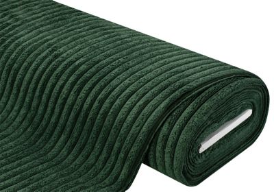 Tissu velours côtelé d‘ameublement à grosses côtes "Xxl", vert sapin
