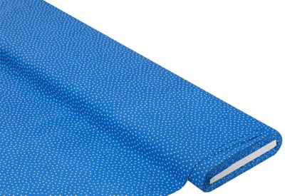 Tissu coton « triangles », bleu/blanc