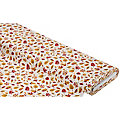 Tissu coton « feuilles d&apos;automne », blanc/multicolore