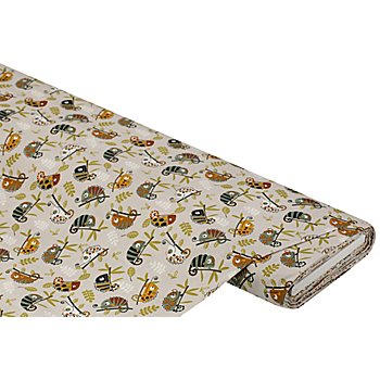 Tissu en coton « caméléon », beige/multicolore