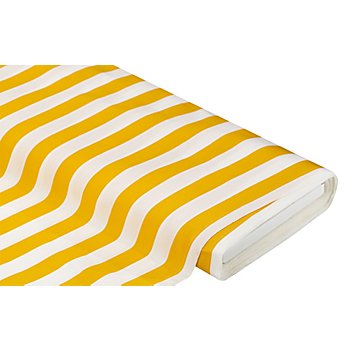 Liegestuhlstoff / Allround-Gewebe 'Streifen', 44 cm breit, gelb/weiß