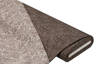 Tissu jacquard "paisley", taupe