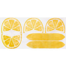 Canvas-Coupon 'Zitronen', gelb