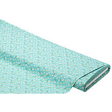 Tissu coton 'petites fleurs', turquoise, série 'Mona'
