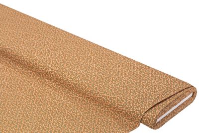 Tissu coton "milles fleurs", terracotta/menthe/crème, série "Mona"