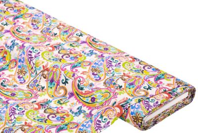 Tissu de décoration "paisley", série "Lorena", multicolore