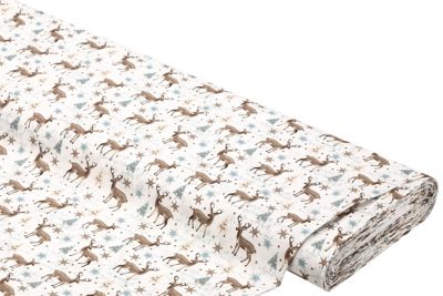 Baumwollstoff Winterzeit „Sina“, weiß-color