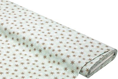 Baumwollstoff Schneekristalle „Sina“, hellblau-color