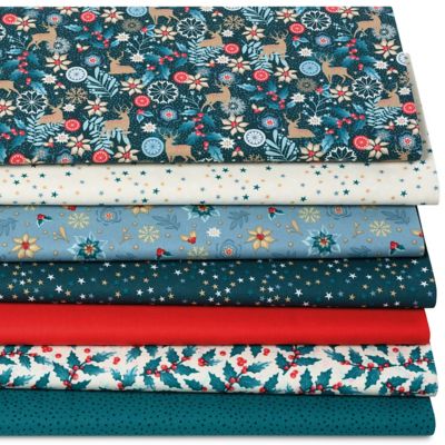 Patchwork- und Quiltpaket 'Modern X-Mas', petrol-color