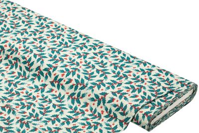 Baumwollstoff Ilex „Sina“, creme-color