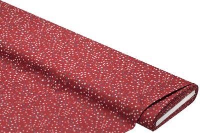 Baumwollstoff Sternenregen „Sina“, rot-color