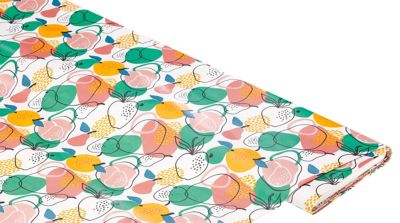 Abwaschbare Tischwäsche/Wachstuch 'Obst', bunt