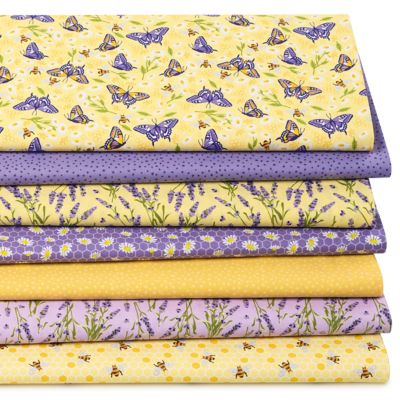 Patchwork- und Quiltpaket 'Bienen & Lavendel', lila-color