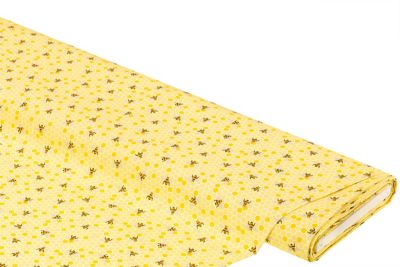 Baumwollstoff Bienen & Waben 'Sina', gelb-color