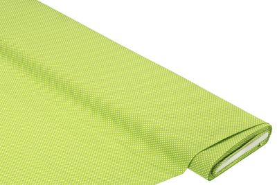 Tissu coton 'pois', de la série 'Sina', vert/blanc