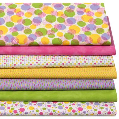 Patchwork- und Quiltpaket Dots & Stripes 'Mona', bunt