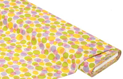 Baumwollstoff Kreise Dots 'Mona', bunt