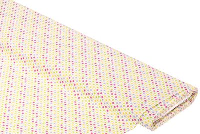 Baumwollstoff Punkte & Striche 'Mona', bunt