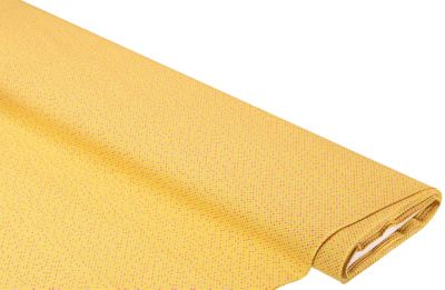 Baumwollstoff Mini-Pünktchen 'Mona', gelb/bunt