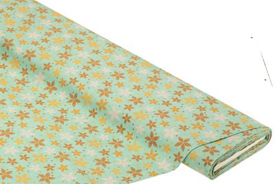 Baumwollstoff Sternblume 'Mona', weiß-color