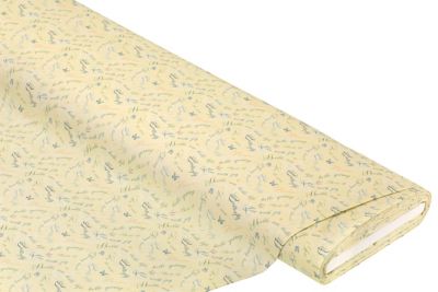 Baumwollstoff Schrift 'Dana', pastellgelb-color