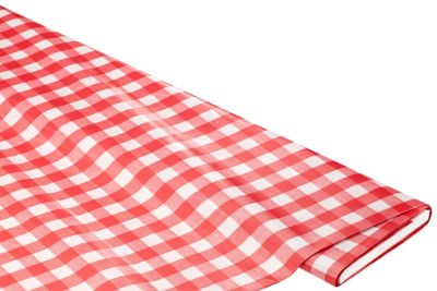 Abwaschbare Tischwäsche/Wachstuch 'Karo', rot/weiß
