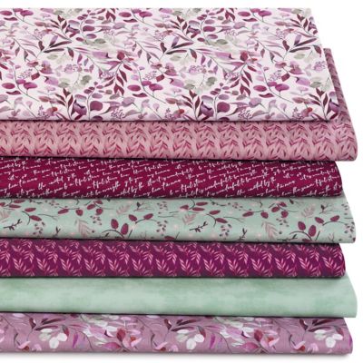 Patchwork- und Quiltpaket 'Eukalyptus', beere-color