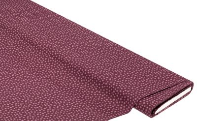 Katoenen stof met kleine bloemetjes 'Sina', mauvekleur