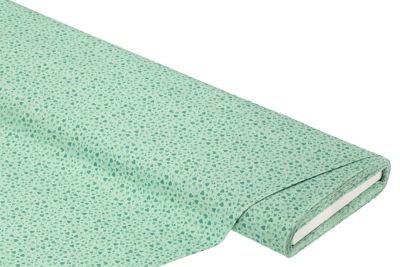 Tissu coton 'cœurs et pois' de la série 'Dana', vert/coloré