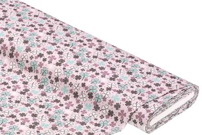 Baumwollstoff Kleeblätter 'Mona', rosa-color