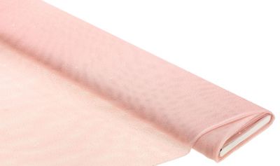 Feintüll 'Glitzerpunkte', rosé/silber
