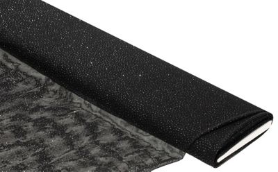 Feintüll 'Glitzerpunkte', schwarz/silber