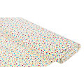 Tissu coton "lettres", blanc/multicolore