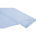 Tissu coton "carreaux vichy", 5 x 5 mm, bleu clair/blanc
