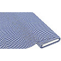 Tissu coton "carreaux vichy", 5 x 5 mm, bleu/blanc