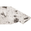 Tissu coton à impression numérique "écorce de bouleau", tons blancs, de la série Ria