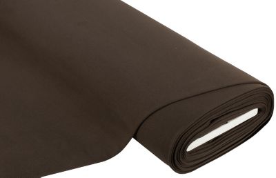 Tissu sweat "Basic", avec envers doux et gratté, marron foncé